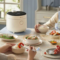 1.6L Ceramic Electric Rice Cooker Household Smart Reservation Mini Rice Cooker Non-Stick Food Warmer High Pressure Slow Cooker