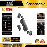 SARAMONIC AIR SE AI-Powered Clip-On & Handheld Dual Wireless Microphone for Smartphone HP Mic Wirele