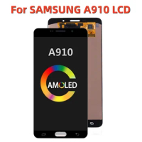 6.0" For AMOLED Display for SAMSUNG A910 LCD Screen Touch Digitizer A9 Pro 2016 A9100 A910F LCD Display Replacement