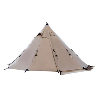 New Waterproof Canvas Tent Oversized Outdoor Family Camping Pyramid Teepee Tent