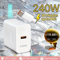 Original Fast Charger 240W Micro USB/Type-C Cable 2In1 Adapter Set For Android Charger USB Charger T