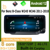 Qualcomm Car Radio For Benz B-Class W246 B200 B180 B220 B260 2011-2018 Android 12 8Core 128G GPS Navigation Carplay Multimedia