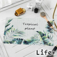 Life+ 悠然時光浴室吸盤防滑地墊/止滑墊/腳踏墊-新款 熱帶植物