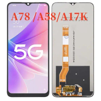 จอ LCD, สำหรับ OPPO LCD A78 5G CPH2483/A17k 5G/A58/A58x/A57 4G/A57S/A77S, พร้อมทัชสกรีน, เปลี่ยนใช้ไ