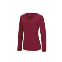 【Mountneer 山林】女 V領遠紅外線保暖衣-紫紅 32K66-45(立領/衛生衣/內衣/發熱衣)