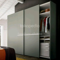 lemari pakaian sliding door 2/sliding gantung super jumbo MEWAH