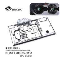 BYKSKI Full Cover Graphics Card Water Block use for Palit/MAXSUN/XENON GTX1080 Super JetStream 8G/ GTX1070TI GameRock 8G RGB