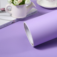 加厚純色貼紙自粘墻紙防水素色背景紫色即是貼家具翻新貼壁紙ins