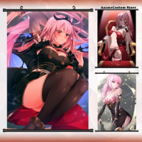Anime Hololive YouTube Mori Calliope HD Wall Scroll Roll Painting Poster Hang Poster Home Decor Collectible Decoration Art Gifts