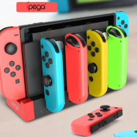 PG-9186 Controller Charger Charging Dock Stand Station Holder for Nintendo Switch NS Joy-Con Game Console Gamepad with Indicator
