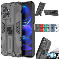 For Redmi Note 12 4G Case Magnetic Car Holder Phone Case For Xiaomi Redmi Note12 Note 12 4g Shockproof Bumper Armor Back Cover