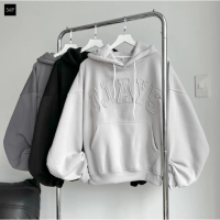 【 Mẫu bán chạy】 【Deal hot]】 HOODIE BOXY - Áo khoác hoodie thêu đắp vải JJAYS form rộng mũ to nam nữ 