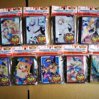50pcs/lot Anime Yu-Gi-Oh! Deck Build Pack Dark Magician Girl Yugioh Cosplay Board Games Card Sleeves Barrier Protector Toy Gift