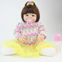 55 Cm Full Body Silikon Reborn Hidup Bayi Boneka Mainan Vinyl BEBE Putri Baru Lahir Bayi dengan Anting-Anting Gadis Bonecas Bermain rumah Mandi