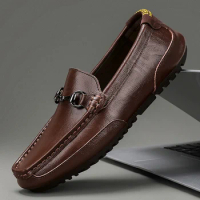 Boat Shoes Flat Shoes Slip-On Shoes Breathable Daily Classics Man Loafers Fashion Casual Leather Shoes