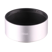 Silver 35mm Professional Standard Metal Lens Hood for Canon Nikon Sony Leica Olympus Pentax