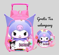 Tas sekolah anak PAUD Ransel dorong anak perempuan motif kartun TORLI KRM PAUD PINK