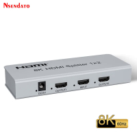 8K 60Hz HDR HDMI Splitter Switch 1X2 4K 60Hz HDMI Distributer 1 In 2 Out HDMI Switcher พร้อม EDID CEC RS232สำหรับ X PS5 Monitor