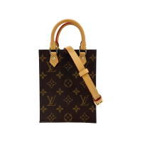 Louis Vuitton LV路易威登 Petit Sac Plat 手提斜背二用琴譜包(M81295-咖)