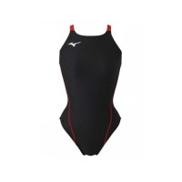 MIZUNO SWIM 女連身泳衣-泳裝 游泳 海邊 競賽 美津濃 N2MA826196 黑紅
