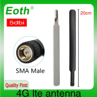 Eoth 5pcs 4G lte antenna 698-2700MHz 5dbi SMA Male Connector Plug antenne for huawei router external modem antene