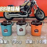 Thickened hand-press mop bucket, plastic mop bucket, rotating water-squeezing bucket with wheels, mo