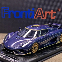 Frontiart FA 1:18 REGERA Carbon Fiber Blue Simulation Limited Edition Resin Metal Static Car Model Toy Gift