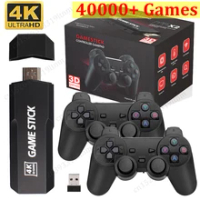 GD10 Game Stick 4K 10000 Games 3D HD Retro Video Game Console D90 M8 Stick Game 2.4G Dual Wireless Controller For PS1 PSP SFC