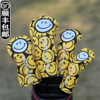 出口日本PG笑臉高爾夫球桿套 桿頭套 保護套頭帽套木桿套防水布料