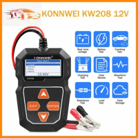 KONNWEI KW208 12V Car Battery Tester 100 to 2000CCA Cranking Charging Circut Tester Battery Analyzer 12 Volts Battery Tools