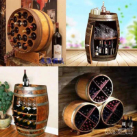 Rack Oak Wine Rack Wine Cellar Decoration Wall-Mounted Wine Rack Solid Wood Wine Racks Personalized Wine Rack round