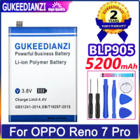 GUKEEDIANZI Battery BLP905 5200mAh For OPPO Reno 7 Pro 7pro Batteries