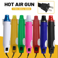 300W Mini Handheld Heat Gun US Plug Electric Heat Gun 1m Long Cable 110V Tiny Hot Air Gun Kit for DIY Shrink Tubing Rubber Stamp