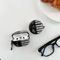 3D Cute Splicing Chessboard Earphone Case for Huawei Freebuds Pro 4i 4 Leather Headphone Cover for Huawei Freebuds 3
