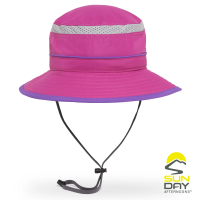 【Sunday Afternoons】兒童 抗UV防潑透氣圓桶帽 紫紅Kids Fun Bucket(SAS2D03037B-320-18/防曬帽/遮陽帽)
