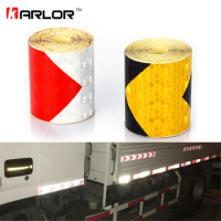 5cmx300cm Arrow Reflective Tape Safety Caution Warning Reflective Adhesive Tape Sticker For Truck Motorcycle Bicycle Car Styling