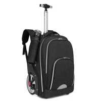 18 Inch Trolley Backpack With wheels Large Capacity wheeled Bag School Backpack Travel Rolling luggage Laptop Business Luggage