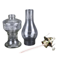 【May Shop】兩入組 玻璃煤油燈老式複古煤油復古玻璃油燈 氣氛燈