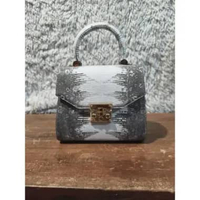 Tas Gress Kulit Biawak Asli Elegan Size 20cm Putih natural