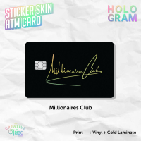 Millionaire Club Sticker Skin Card HOLOGRAM - Debit Credit Etoll