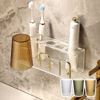 【帕斯特收納生活】歐風壓克力三人牙刷架 電動牙刷架 浴室收納 置物架(三人)