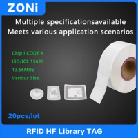 RFID HF Library Tag ISO15693 13.56MHz RFID NFC Sticker Label Electronic label High Quality 20PCS