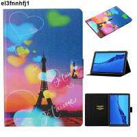 華為 Mediapad M5 Lite 10 Bah2-W19 / L09 / W09 花塔菠蘿圖案超薄翻蓋支架保護殼