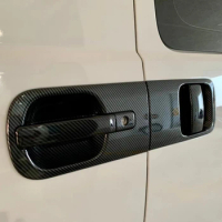 ABS Chrome Carbon Exterior Side Door Handles Bowls Frame Cover Trim For Hyundai H-1 i800 H300 Grand Starex 2018-2021