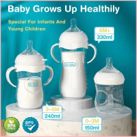 gfpshop168 Dr.isla ขวดนม ขวดนมเด็ก ขวดนมคอกว้าง 5oz11oz ป้องกันอากาศเข้า กันสำลัก foodgrade - Anti C