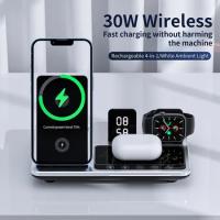 2020 4 in1 Fast Charging Wireless Charger Dock Portable Stand For Apple Watch iPhone 8 X AirPods Pro 2 3 Adapter Foldable Holder