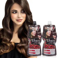 MOKERU Natural Cherry Hair Color Cream Hair Dye Permanent Free Shipping Cherry Hair Dye Shampoo 3 in 1 for Man and Women