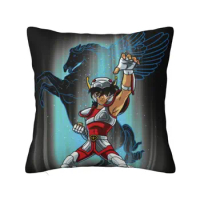 Luxury Seyia Of Pegasus Sofa Cushion Cover Soft Saint Seiya Knights Of The Zodiac Throw Pillow Case Bedroom Decoration
