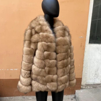Real Fox Fur Coat Women Winter Jacket With Natural Fur Women's Coat For Women Best Selling Woman Jacket