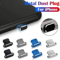 Aluminum Alloy Anti Dust Plug for iPhone 13 12 Mini 14 Pro Max XS 8 Plus IPad AirPods USB Charging Port Dust Stopper Cap Cover